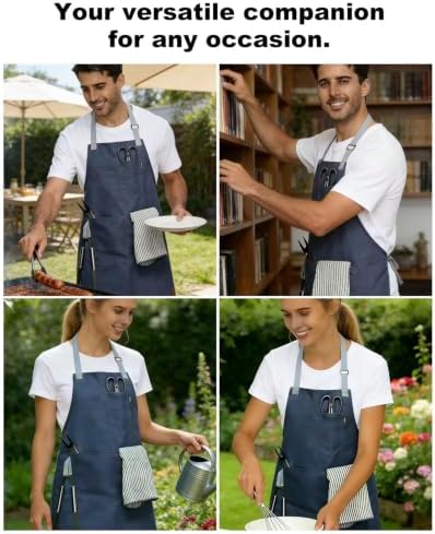 Chef Apron w/Pockets, Adjustable Strap - Image 6