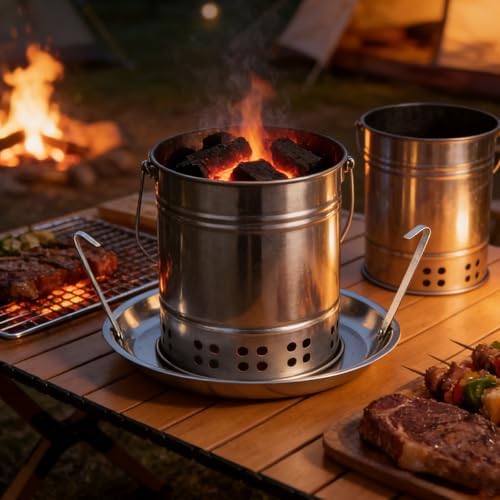 Charcoal Barbecue Ash Catcher Pan 27cm Metal Tray - Image 6