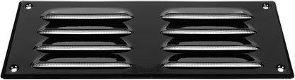 Repa Market 10" x 4" Inch (Outer Dimensions) Black Air Vent Cover - Steel Return Air Grilles - for Ceiling and Sidewall - HVAC - with Protection Screen (10.24" x 4.13" Inch)