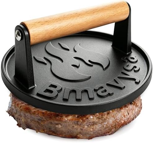 Heavy Duty Cast Iron Smash Burger Grill Press by Unknown