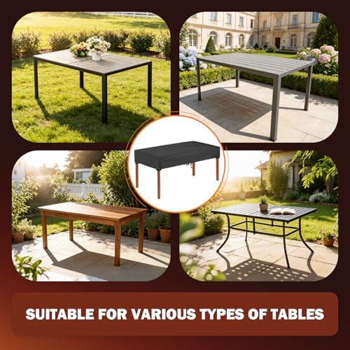 SUNICO Outdoor Table Covers Rectangle Waterproof - Image 6