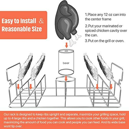 Beercan Chicken Roaster & Rib Rack - Image 4