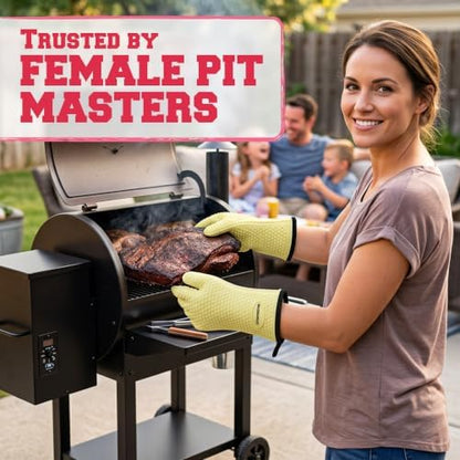 KITCHEN PERFECTION XL Silicone Smoker BBQ Gloves Heat Resistant Oven Mitts - Image 4