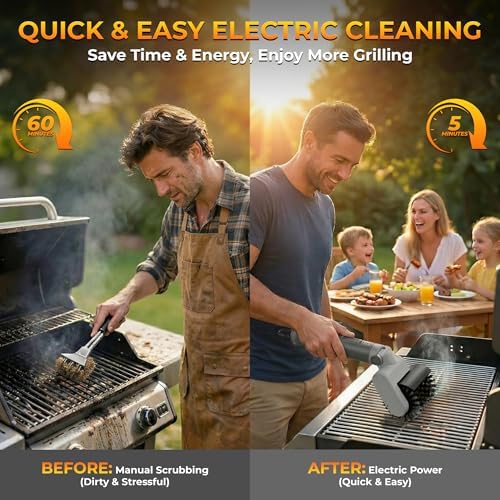 Electric Grill Brush, Cordless Grill Cleaner, Rechargeable Cleaning Brush - Image 2