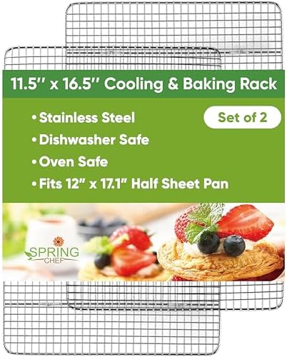 Spring Chef 11.5" x 16.5" Stainless Steel Cooling Rack by SpringChef