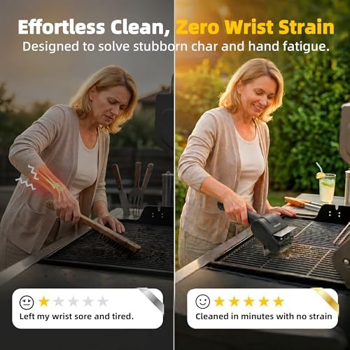 Electric Grill Brush for Outdoor Grill, 800 RPM Electric Grill Cleaner - Image 2