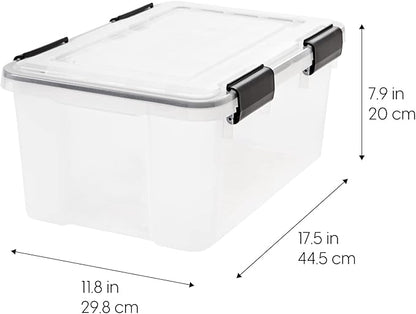 IRIS 19 Quart Weathertight Storage Box, Clear - 110380