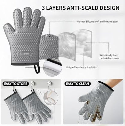 MAD SHARK Silicone Oven Mitts - Image 3