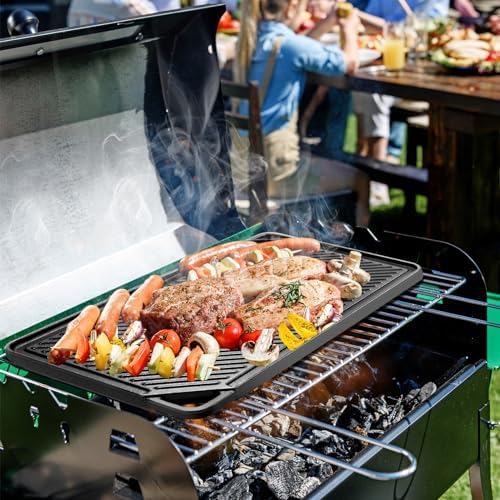 GGC Reversible Cast Iron Griddle, 20 x 10 Rectangular Griddle Pan - Image 6