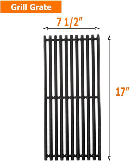 BBQ Future 17" Grill Grates Replacement Parts for Charbroil Commercial TRU-Infrared Gas Grills 463355220 463242516 463243016, Cast Iron Cooking Grid for Charbroil 463243016 463246018 G474-0017-W1
