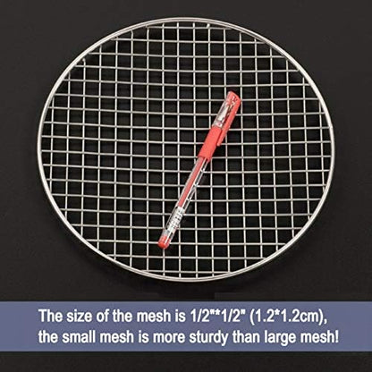 Dia 13.8" Round Barbecue Grids Cross Wire Footed Steaming Stainless Steel - Image 5