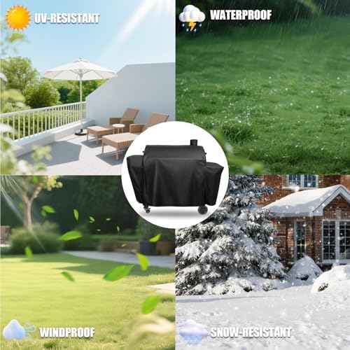 QuliMetal Grill Cover for Pit Boss PB1230 1100 Series Combo Grill - Image 6