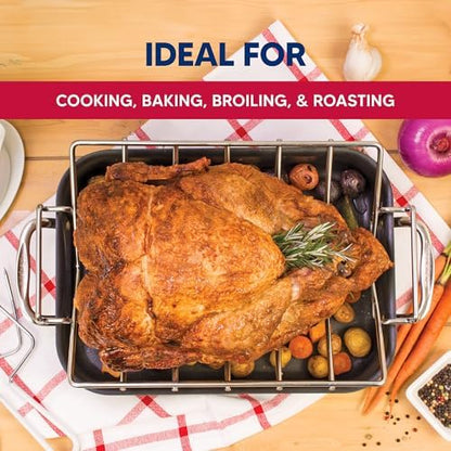 HIC Kitchen Roasting Pro V-Shaped Baking Rack, Chrome-Plated Steel, - Image 2