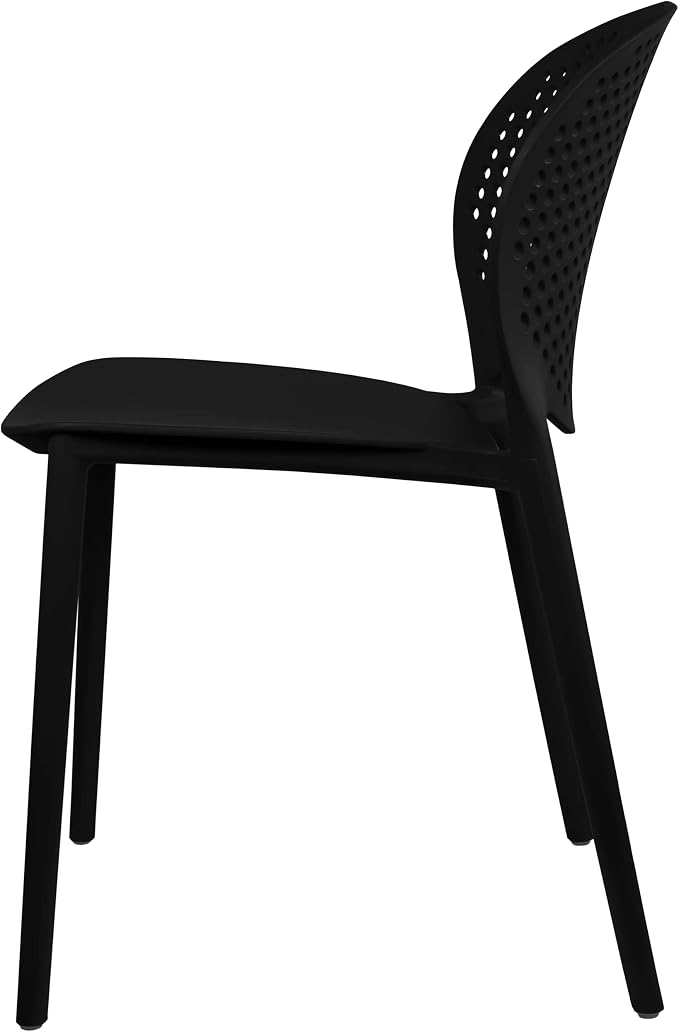 2xhome Set of 2 Patio Dining Chairs | Modern Stackable Outdoor Pool Side Chair - Image 10