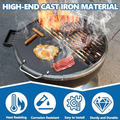 2-in-1 Cast Iron Griddle & Grate - Image 5