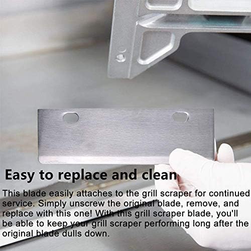 LRui Stainless Steel Grill Scraper 6" Replacement Blade Pack of 4 Heavy Duty - Image 3