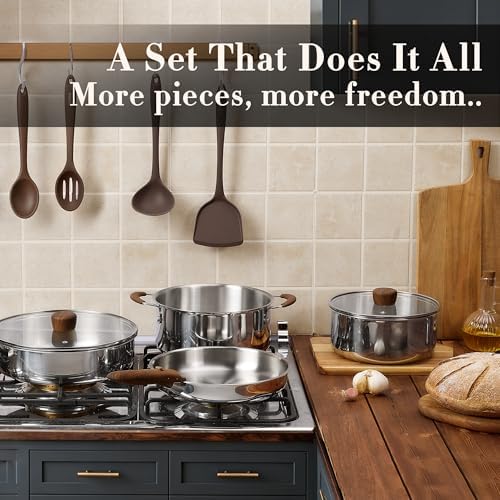 CAROTE 19pcs Tri-Ply Stainless Steel Cookware Set - Image 7