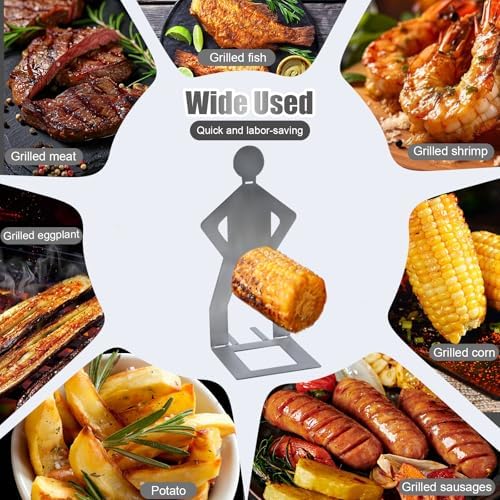 5PCS Funny BBQ Stand Man Hot Dog Holder, Standing Man Sausage Barbecue Rack - Image 3