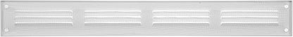 Repa Market Air Vent Cover 16x2 Inch (Outer Dimensions) White Galvanized Steel Louvered Grill Cover with Mesh Screen/Wall or Ceiling Vent/HVAC Register for Indoor and Outdoor Ventilation