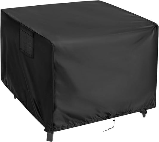 Outdoor Table Cover Square 28 inch Patio Table Cover Waterproof Patio Furniture Covers Rectangular for Outside Small Table and Chair Sets, Fire Pit, Coffee Table, Ottoman-28"L x 28"W x 28"H