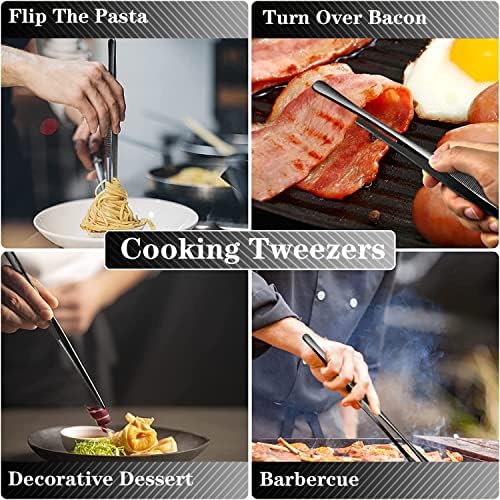 JETKONG 2 Pcs 12-Inch Kitchen Tweezers Tongs - Image 5
