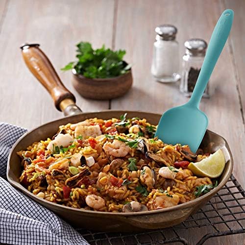 3-Piece Silicone Spatula Set, 600°F Heat Resistant, Aqua Sky - Image 3