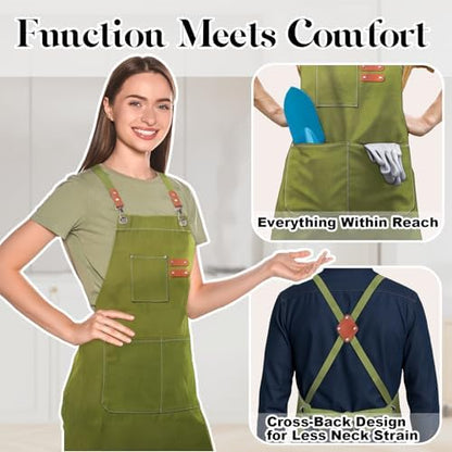 Chef Cotton Canvas Apron for Men Women - Image 3