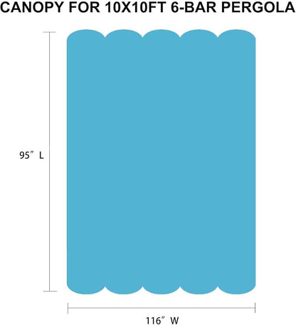 Pergola Shade Cover Replacement Canopy Top Compatible - Image 3