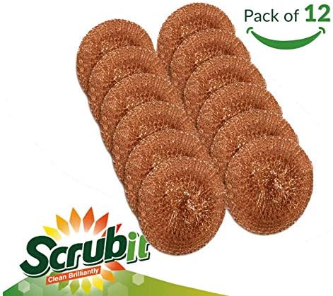 24 Pack Copper Coated Scourers by SCRUBIT – Scrubber Pad Used - Image 2