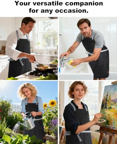 Chef Apron w/Pockets, Adjustable Strap - Image 6