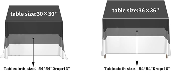 Cupuamon 2 Pack Waterproof Polyester Fabic Square Checkered Tablecloth，54x54 Outdoor Table Cloth，Oil Stain Prevention Table Cloth for Pinics and Parties（Aqua and White）