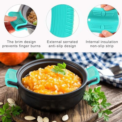 8 Pcs Non-Slip Silicone Hot Handle Holder & Assist Grips, Potholder - Image 6