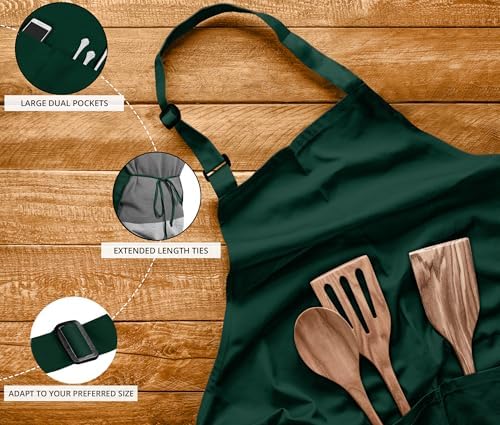 Utopia Kitchen Bib Aprons 10 Pack Adjustable - Image 4