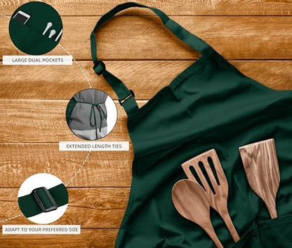 Utopia Kitchen Bib Aprons 10 Pack Adjustable - Image 4