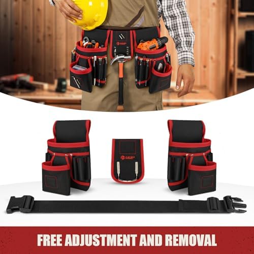 Magnetic Tool Belt for Men, 26 Pockets Heavy Duty Nail Tool Pouch Dad Gift - Image 5