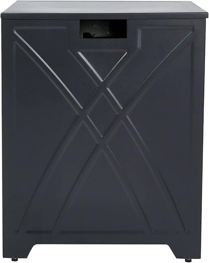 Propane Tank Cover Table, Square Propane Tank Holder Hideaway for 20 lb Propane Tanks, Gas Tank Storage Side Table - Carbon Gray