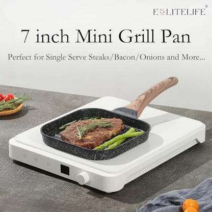 ESLITE LIFE 7 Inch Nonstick Small Grill Pan - Image 7