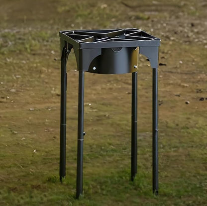 Adjustable Tall Gas Stove with Hose Guard, Steel Heavy Duty Single Burner Outdoor Patio Stove, Tank Cooker Perfect for Deep Frying or Steaming, Turkey Fry, Catered Events, Camping, Range - 110,000BTU