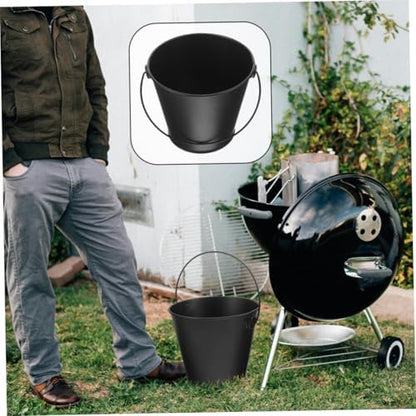2pcs Black Tinplate Grease Catch Bucket - Image 4