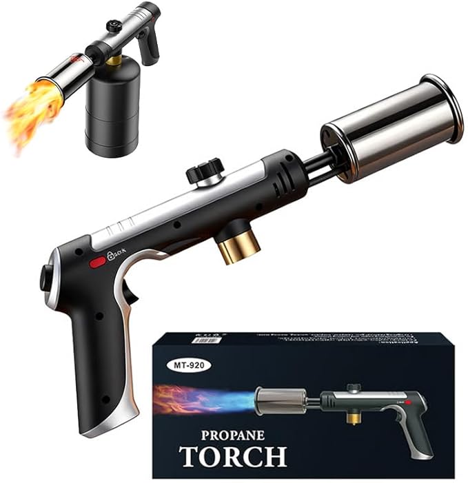 Propane Torch, Adjustable Flame Propane Torch, Precision High Heat Blow Torch, Christmas Gift for Grilling, Charcoal Ignition, Culinary Tasks & Home Improvement (2)