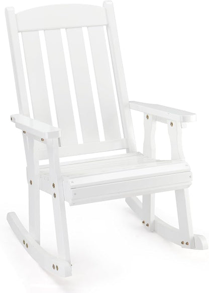 VINGLI Outdoor Rocking Chair, Heavy Duty 600 LBS Wooden Rocker, Weatherproof by VINGLI