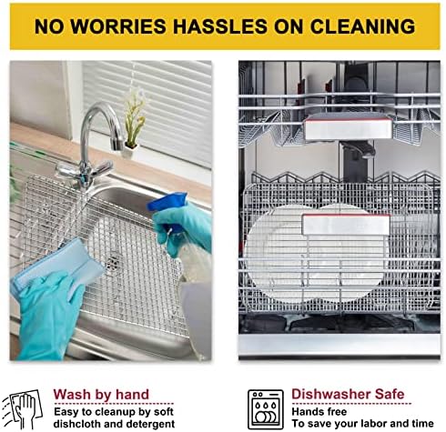 P&P CHEF 8.75 Inch Stainless Steel Cooling Baking Rack Set of 2 - Image 7