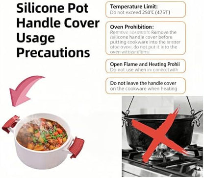 4 Pcs Silicone Assist Hot Pan Handle Holder, Hot Skillet Handle Covers - Image 7