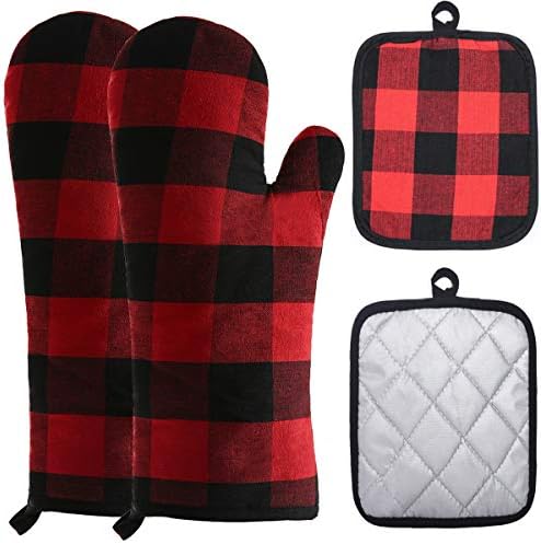 Oven Mitts and Potholders BBQ Gloves-Oven Mitts and Pot Holders by Win+Change