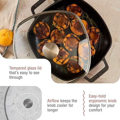 9.7-Inch Glass Lid for Victoria Square 10-Inch Square Skillet or Pan, Custom - Image 4