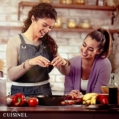Cuisinel Cast Iron Skillet + Cast Iron Lid Set - Image 6