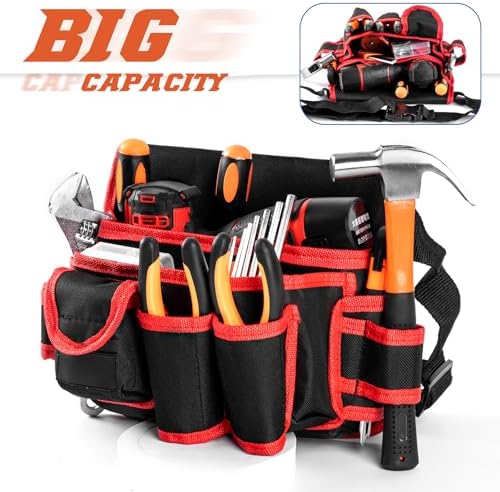 Ultra-Thick Men's Tool Belts Fits Waist 31”to 52” Adjustable Oxford Work Pouch - Image 3