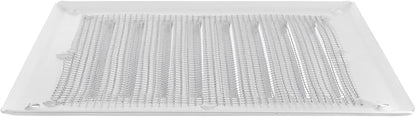 Square Ventilation Grille / 5" x 5" Inch Inside Measurement/White Metal Air Vent Louver - Inside/Outside use / 6.5" x 6.5" Inch Outer Measurement