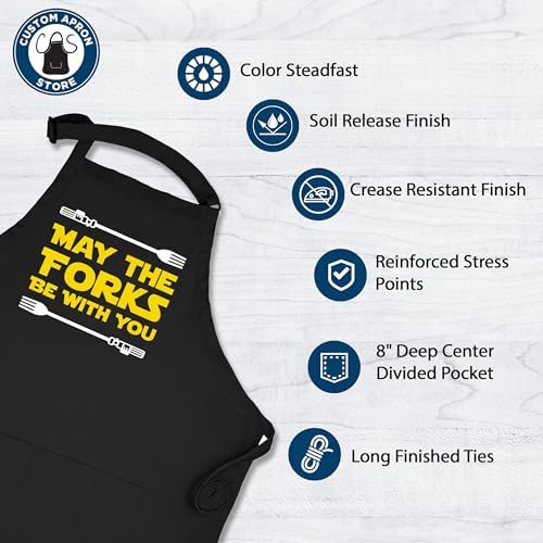 Adult Cooking Apron | May The Forks Be - Image 7