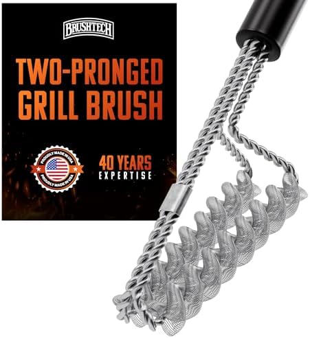 BRUSHTECH – Double Helix Safety Flat-Top Griddle Brush – Black by Brushtech